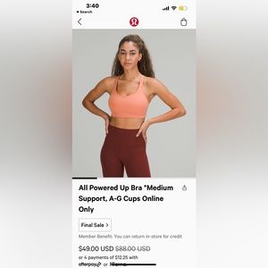 All powered up bra